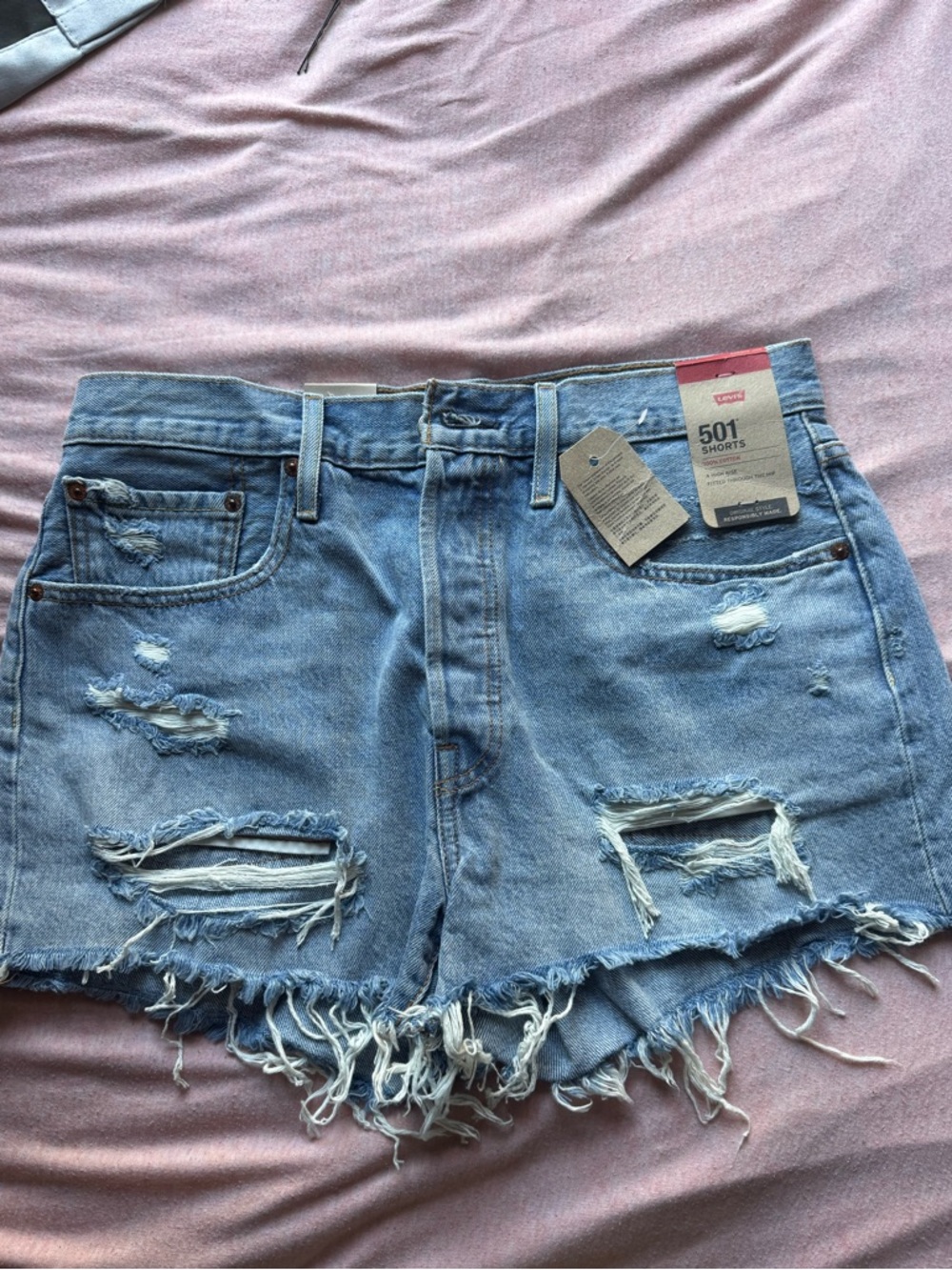 Levi's Distressed Denim Shorts